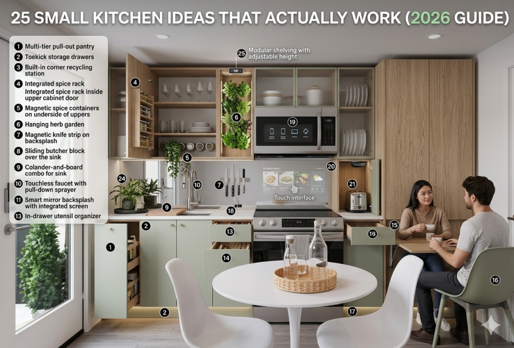 25 Small Kitchen Ideas That Actually Work (2026 Guide)